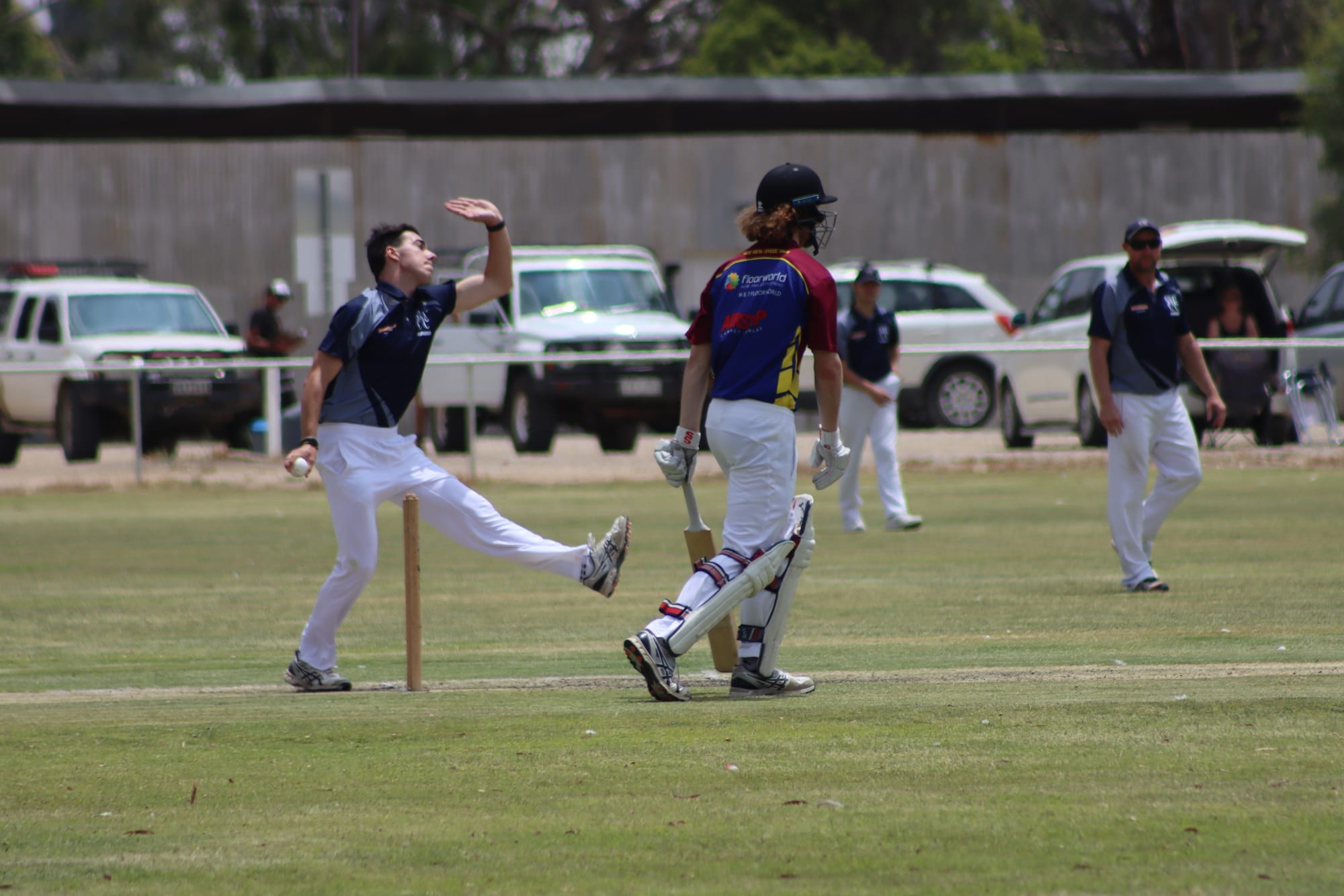 In full swing … Dylan Cox in action.