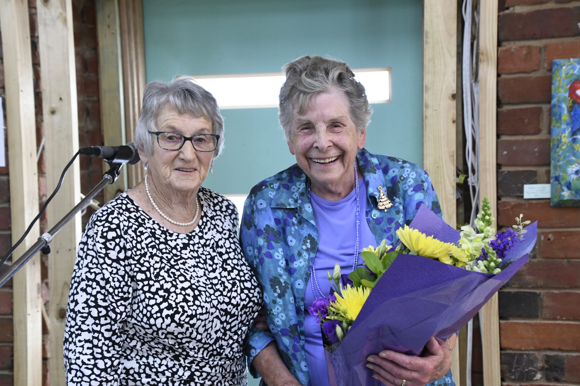 Farewell Marj ... Ladies Probus president Heather Brown presented Marj Porter, who compiled a chronicle of the club’s history, with flowers and said she will be greatly missed when she leaves the district. 
