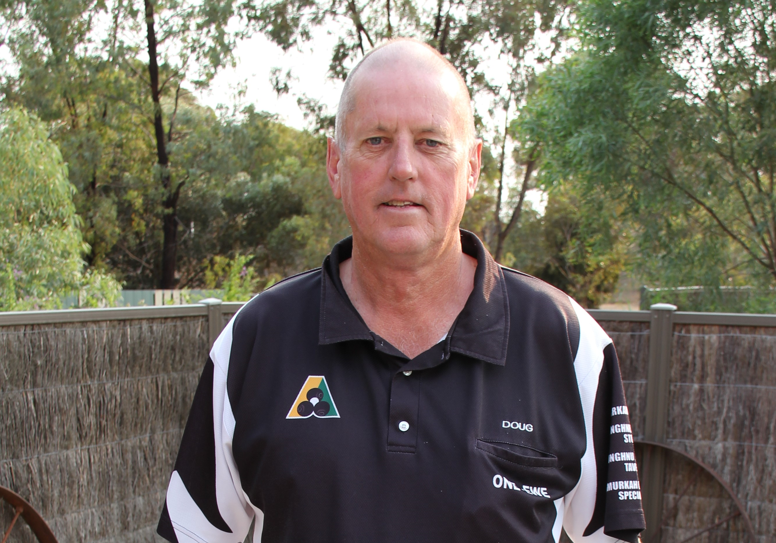 Close encounter ... Doug Larkin won his second Wunghnu Bowls Club championship in a nail-biting finish.