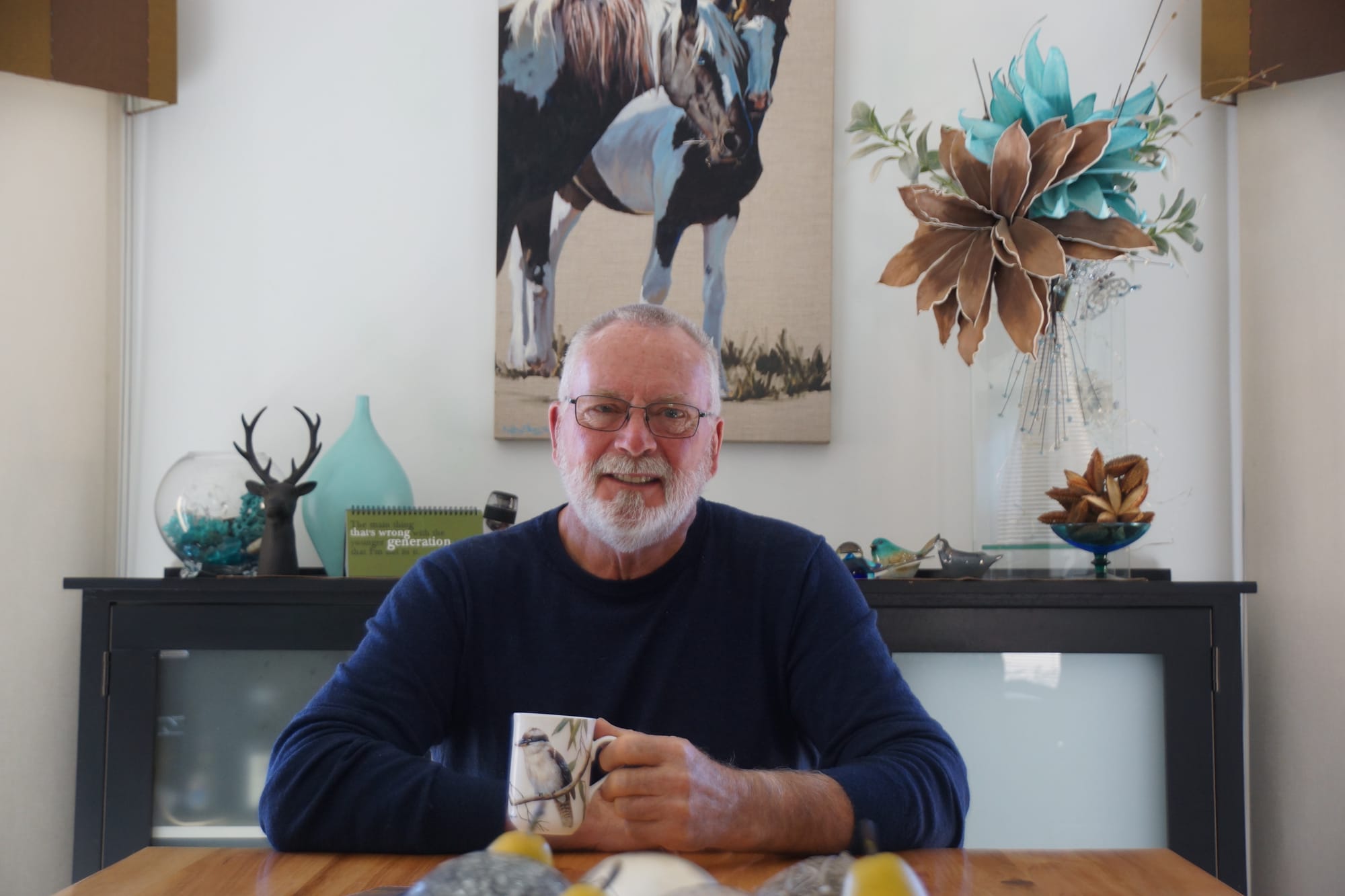 Happy in his community ... John Watson could have lived anywhere when he retired from corporate life, but came straight back to the community he loves. 