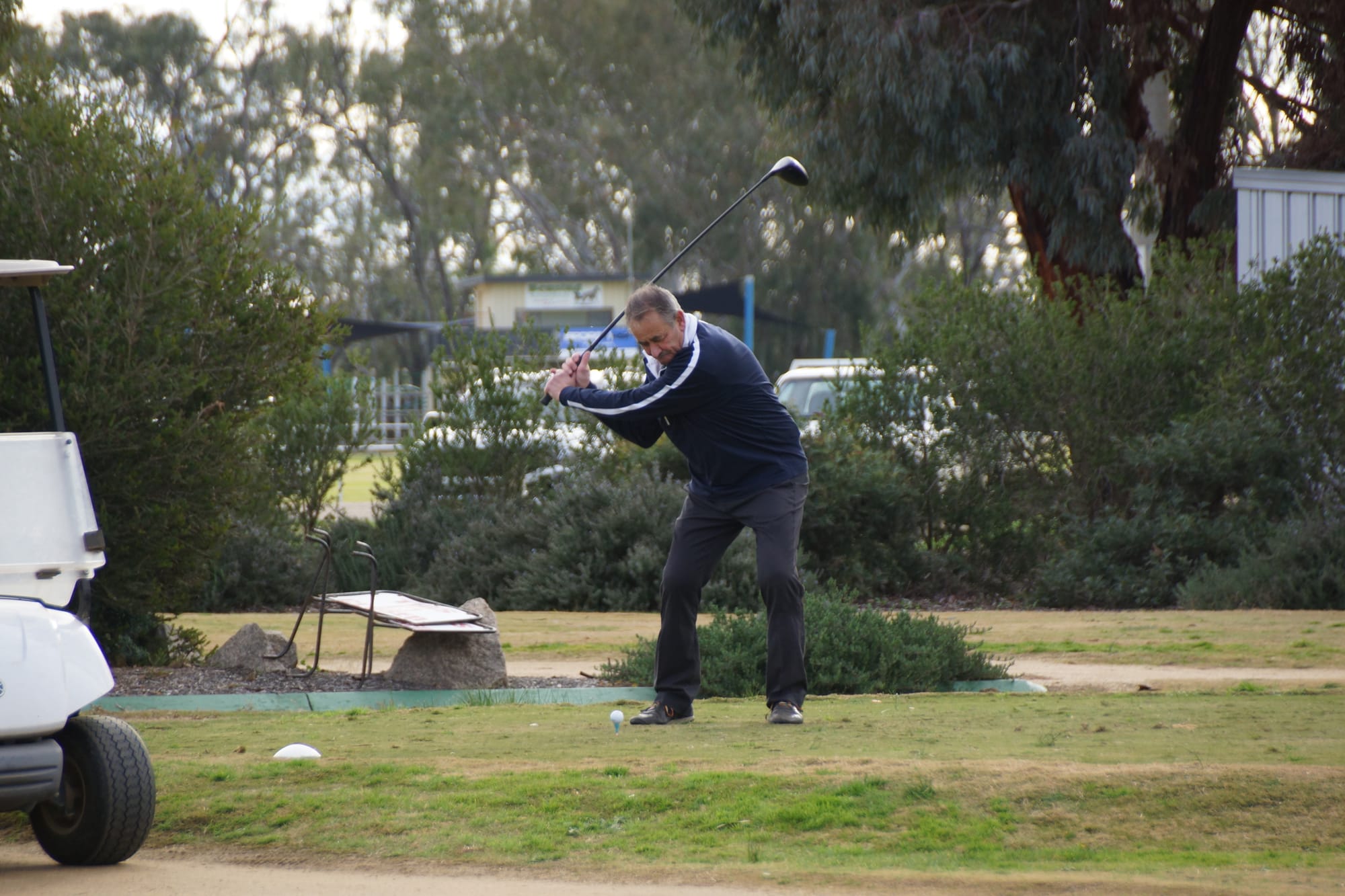 Top scorer ... Neil ”Bugs” Hutchins won a four-way countback to win last Thursday’s golf event.