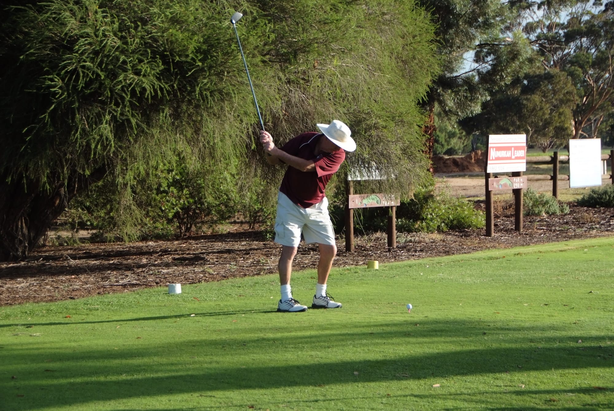 I can do it too ... Bruce Collins followed in the footsteps of his son to win last Thursday’s golf.

