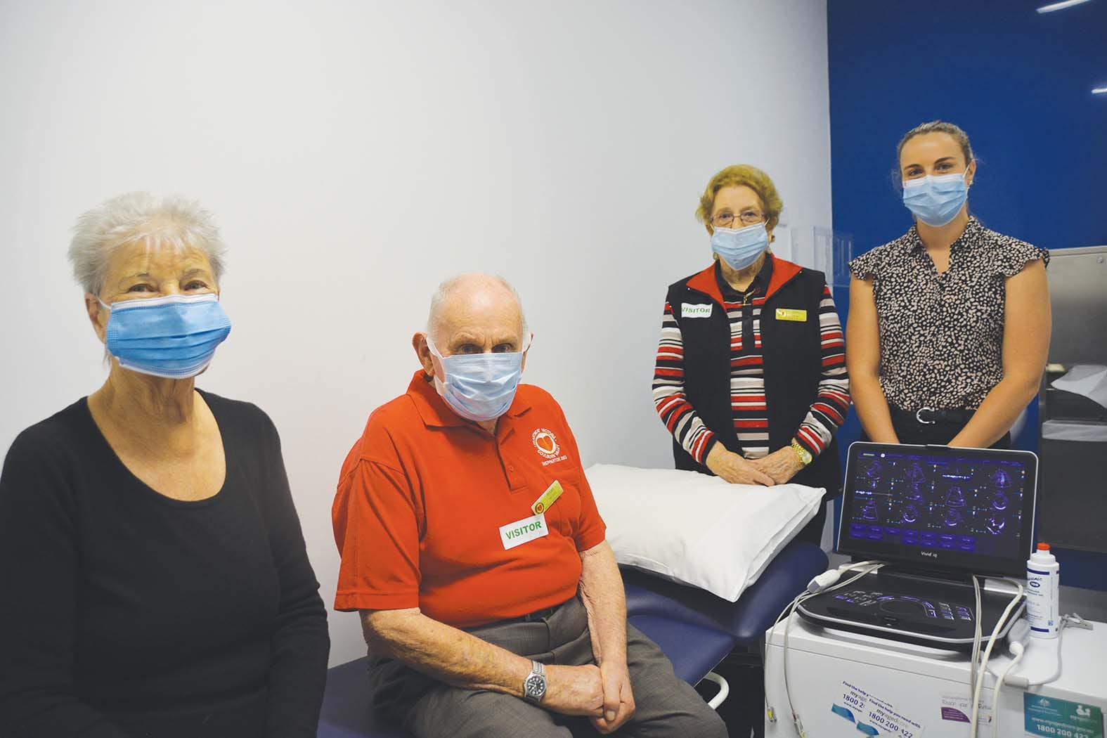 Better echos now in town... Pictured with the new Echo Bed are (from left) GV HeartBeat representatives Kirsten Strike, Brian and Betty Heard and cardiac sonographer Aimee Longley.
