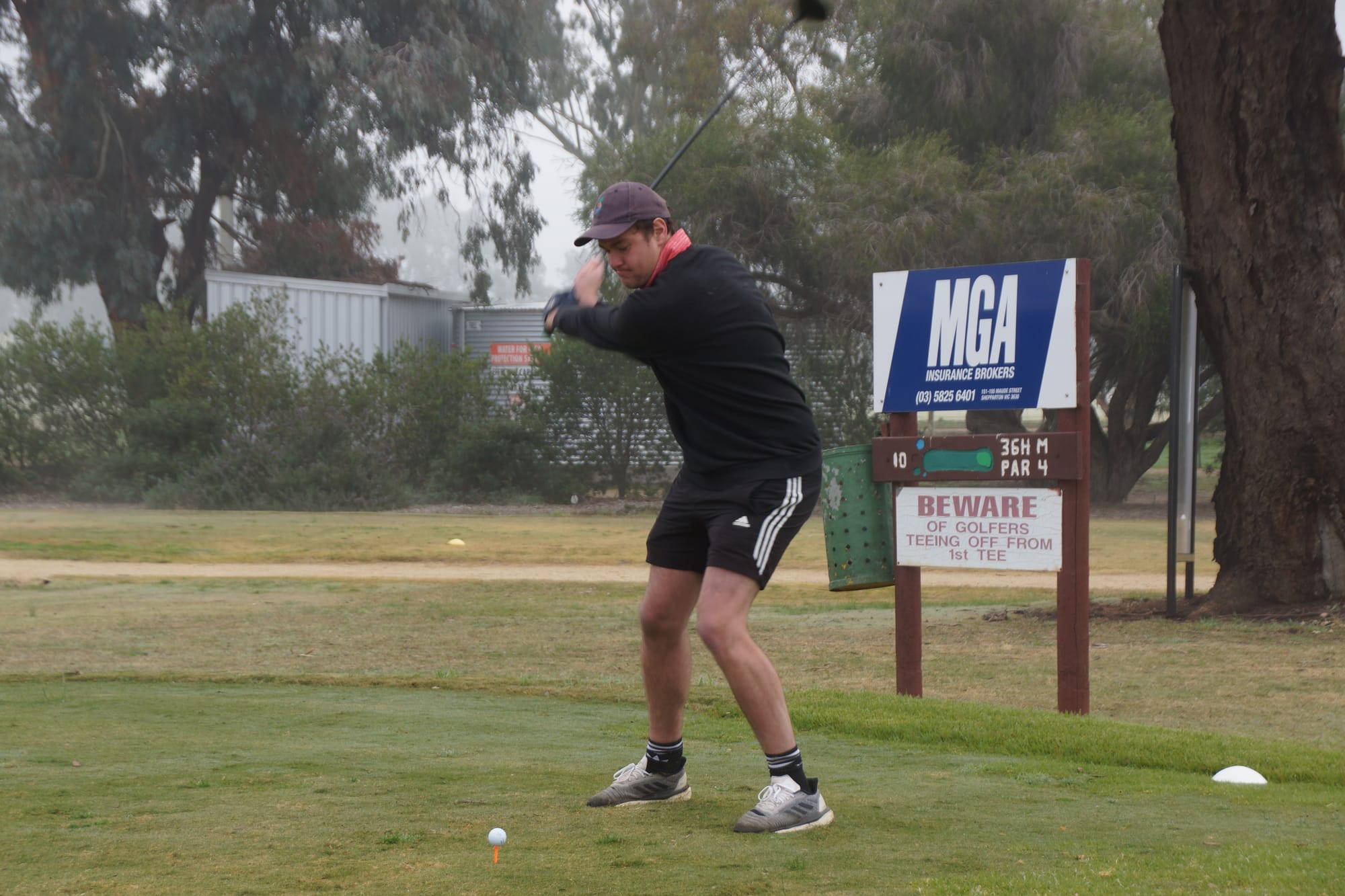 Thriving in the cold ... Matt Cline took the Pierre Klaessen Monthly Medal shirt and voucher in freezing conditions at the weekend - with shorts on. 
