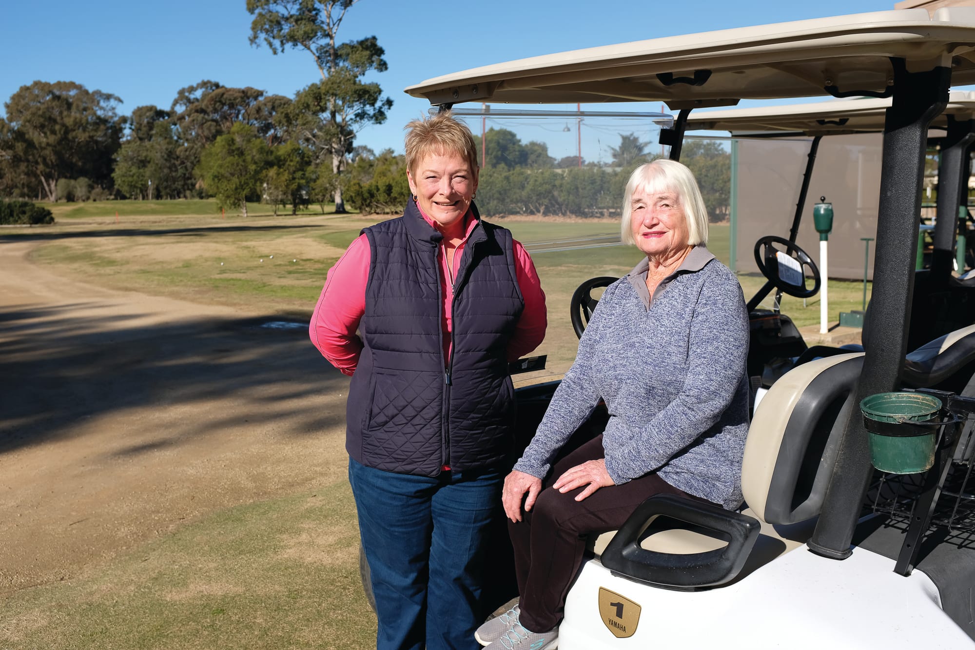 Great pairing … Bev McIntosh and Kath Hepworth won their way onto a club honour board with a close victory in the fourball knockout final on Sunday.