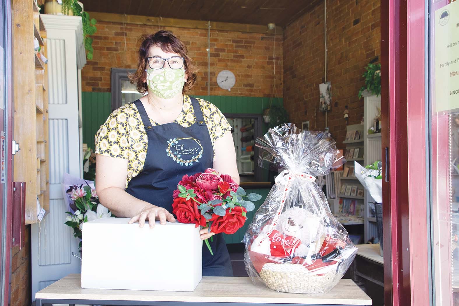 Could have been worse ... Flowers on Melville’s Nicole Henderson said her Valentines day trade wasn’t too bad, all things considered. 
