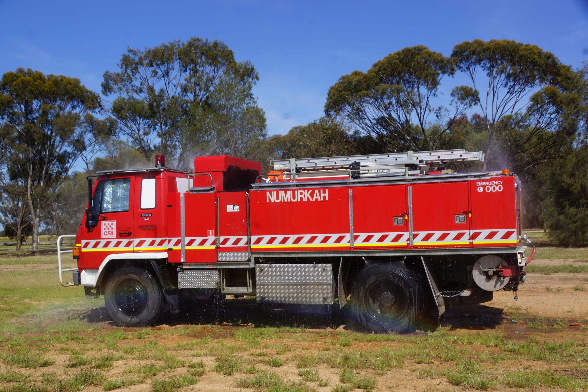 Taking shelter ... Each truck is fitted with a compartment that can be secured with shields to create a cubby for crew members to shelter in. 