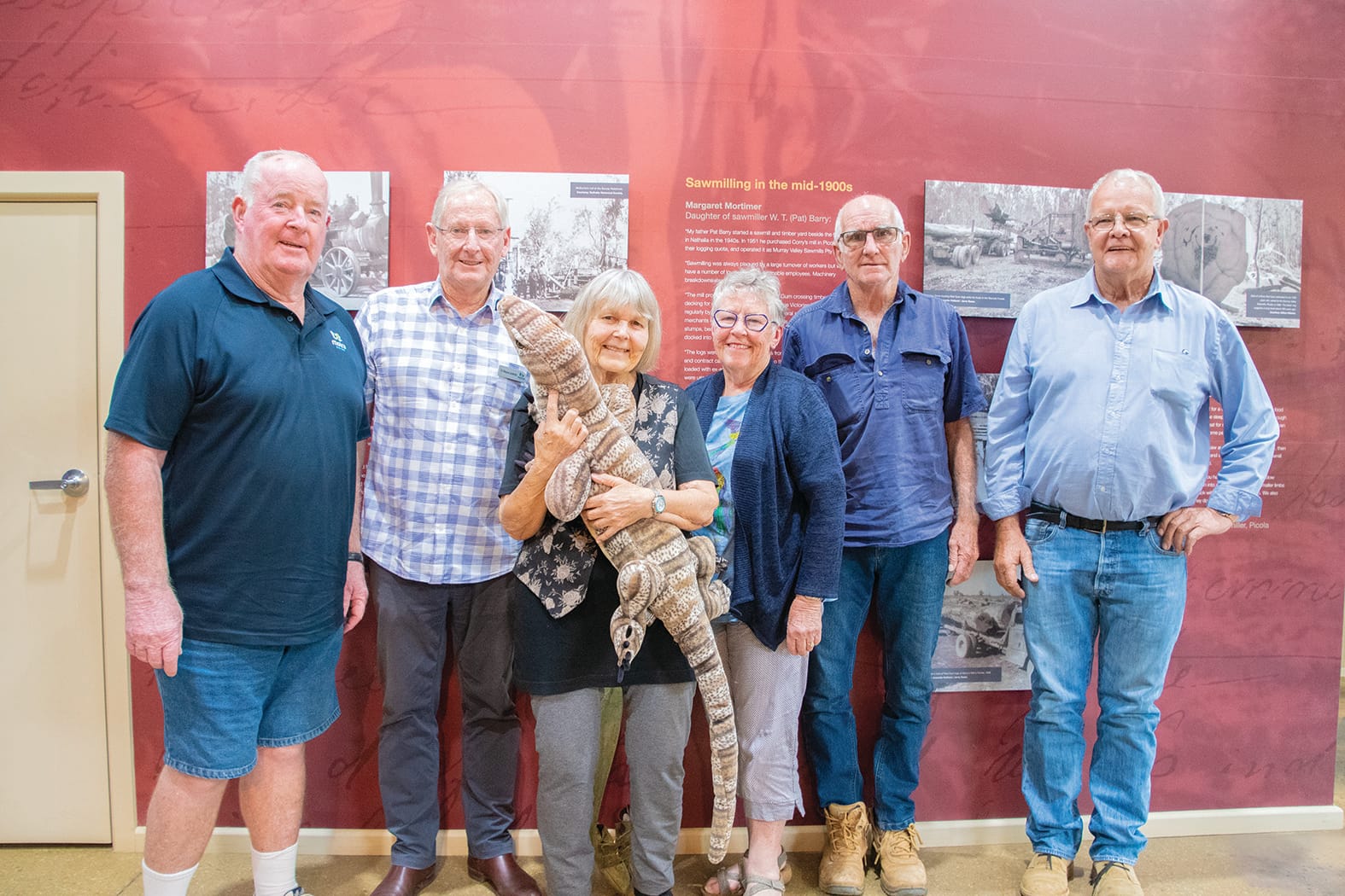 Community conversation ... Peter Mansfield, Wayne Limbrick, Lyn Loger, Averil Kennedy, Colin Crane and Kevin Bourke got together to discuss Nathalia’s future as part of council planning. 

