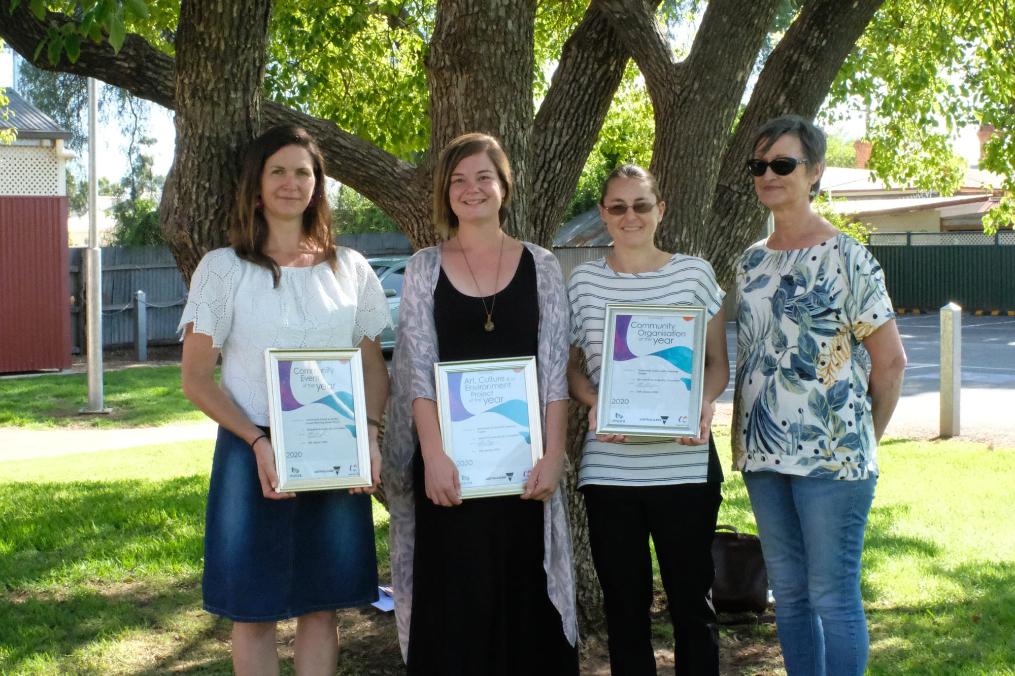 Clean sweep ... Lauren Carlisle, Nicole Wells, Jenna Simpson and Deb Fowler from Numurkah Community Learning Centre swept the board thanks to their passion and effort.