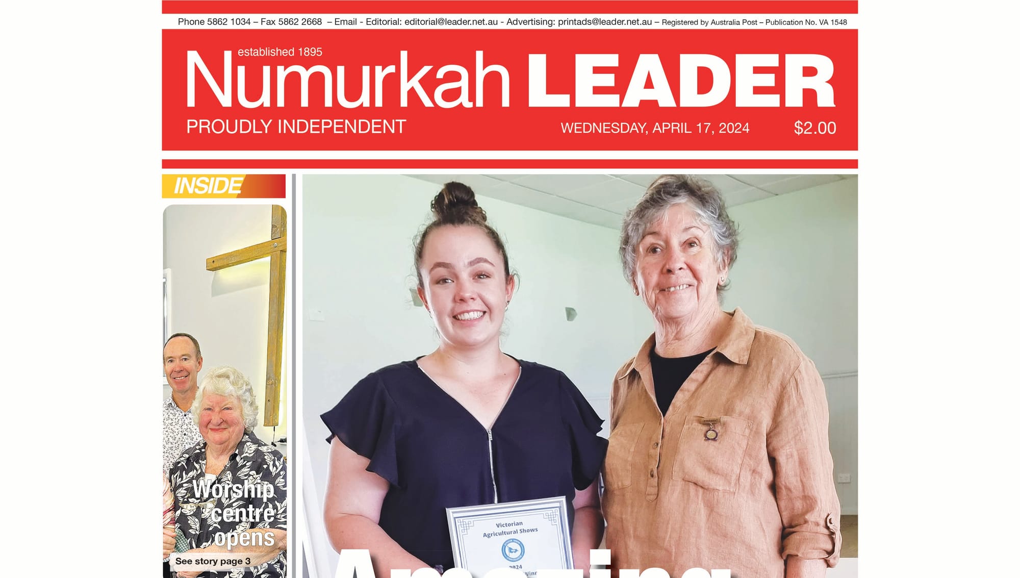 Numurkah Leader Digital Edition April 17 2024