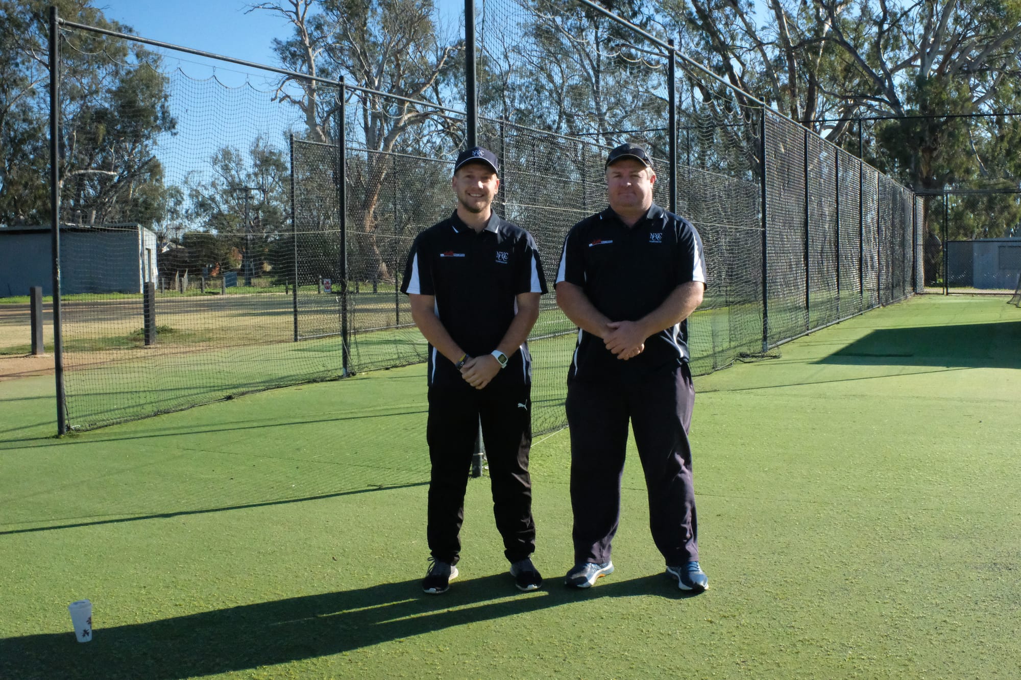 International flavour ... New coach Michael Eckard and president Brad Naughton are looking forward to the start of the new cricket season.