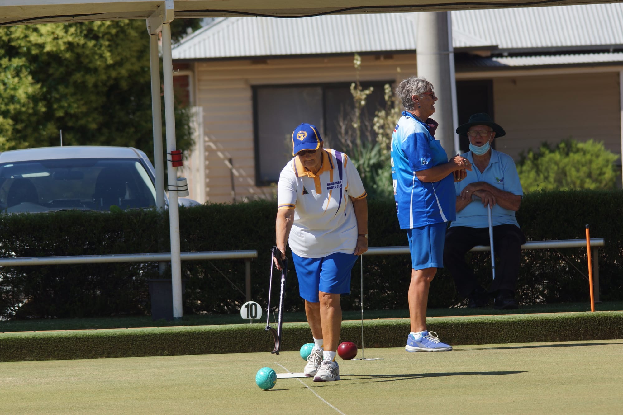 In form ... Ann Dealy’s rink had a 12 shot win in Numurkah’s one shot division one victory over Numurkah Golf on Friday.