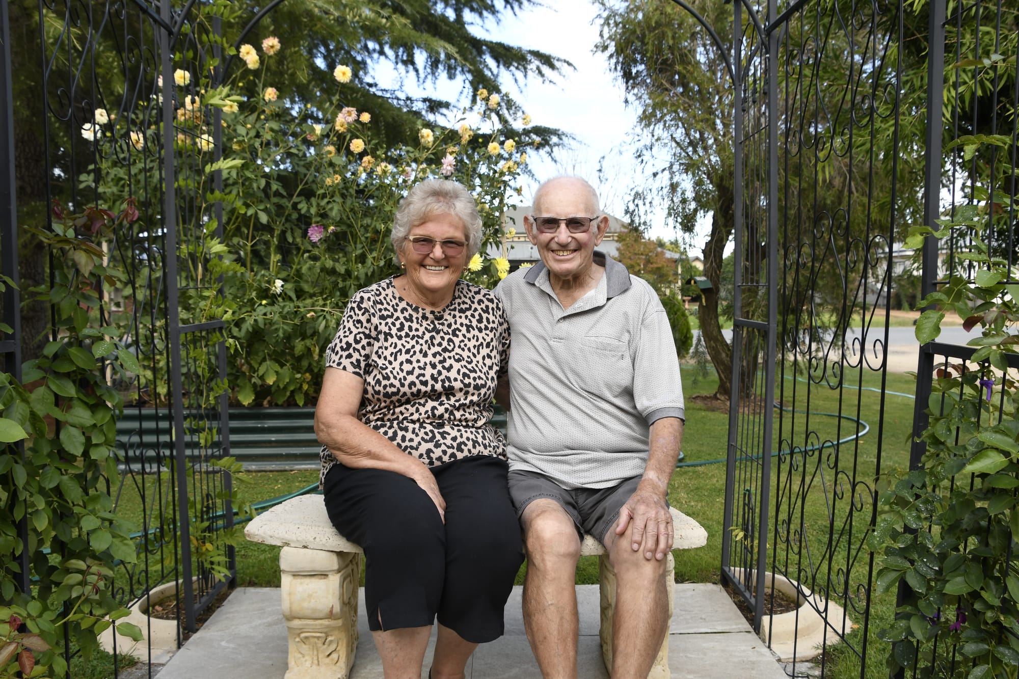 Side by side ... Margaret and Harold Barnes are just as in love now as they were 60 years ago. 