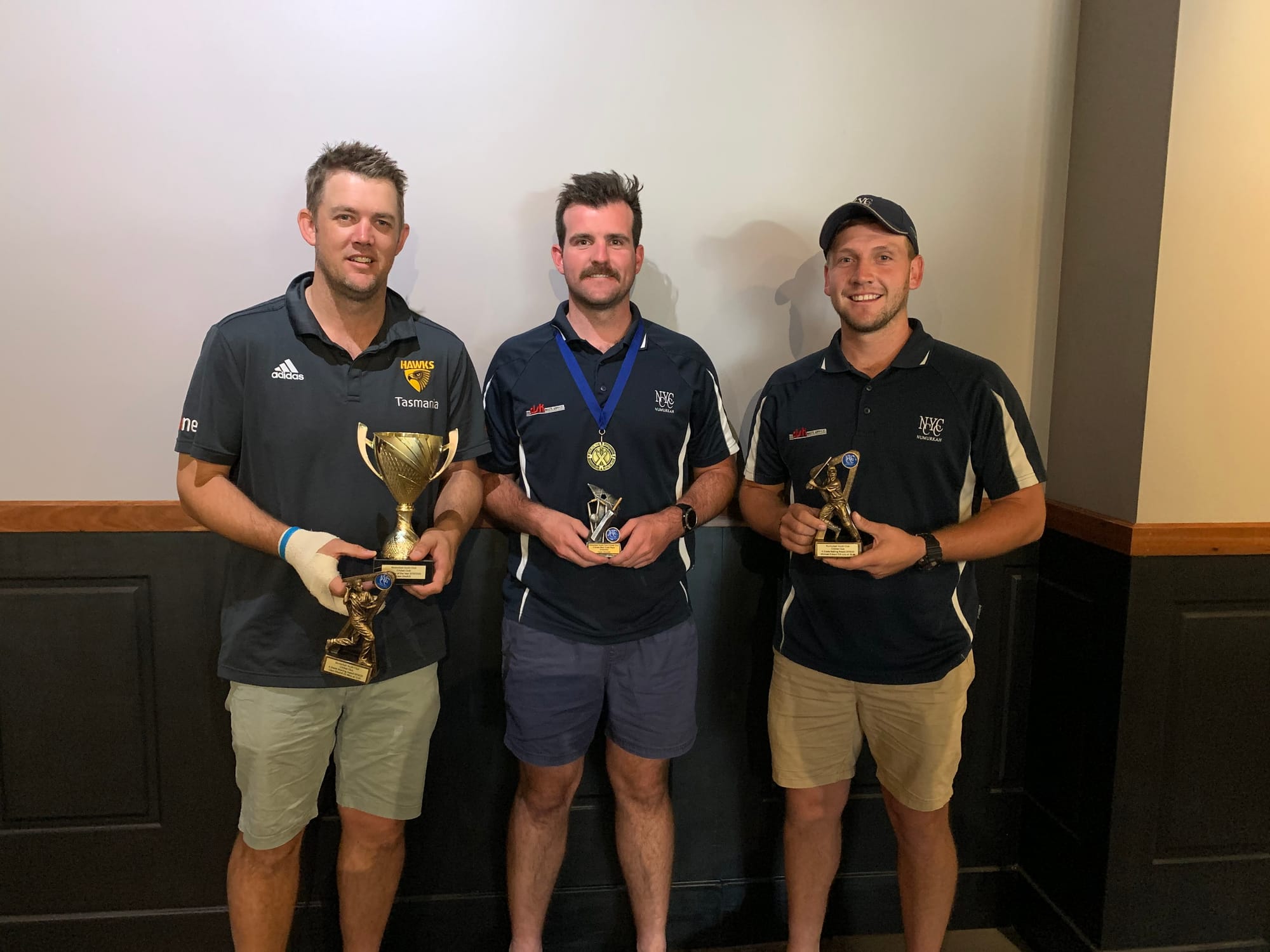 A-grade winners ... (From left) Liam Gledhill, Dylan Grandell and Michael Eckard led the way for A-grade last season. 