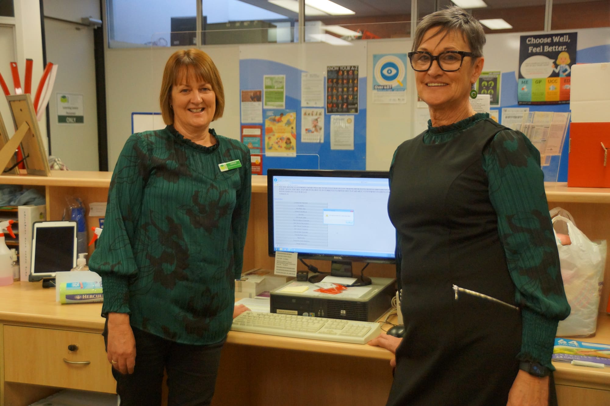 Ready to help you be connected ... Janene Gittens and Deb Fowler from Numurkah Community Learning Centre are excited to be helping people get online. 
