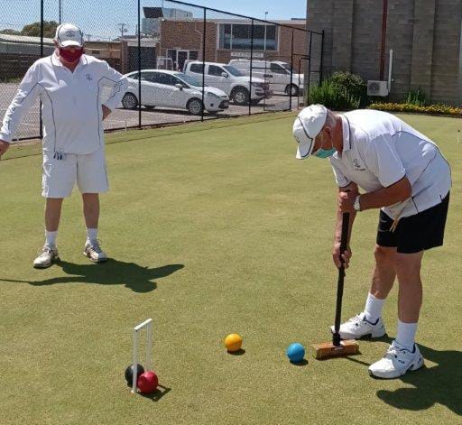 Blue on top ... Numurkah Blue’s Ian Londey and Kevin Hansen helped their team to a win last Thursday.
