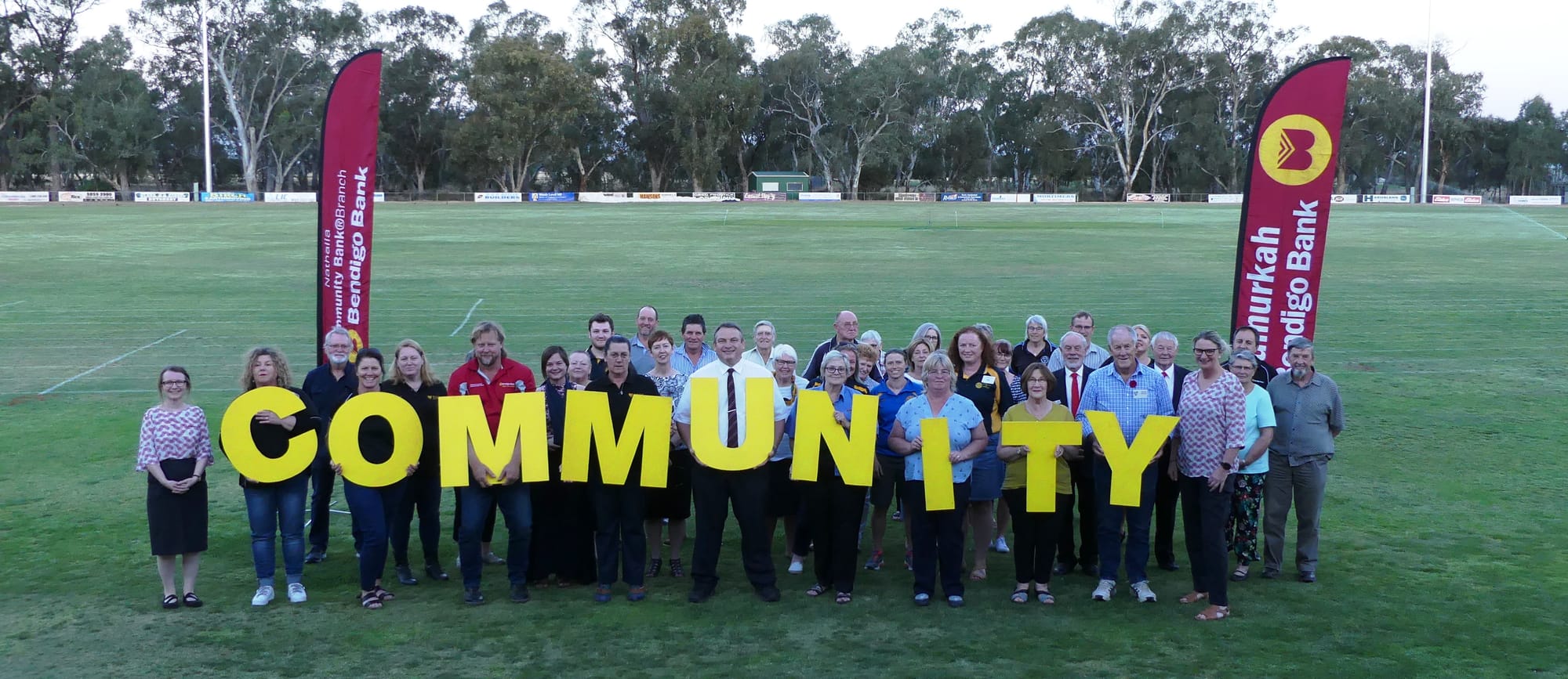 Happy recipients ... Representatives from a wide range of local community groups were thrilled to be on the receiving end of Bendigo Bank community investment grants last week. 