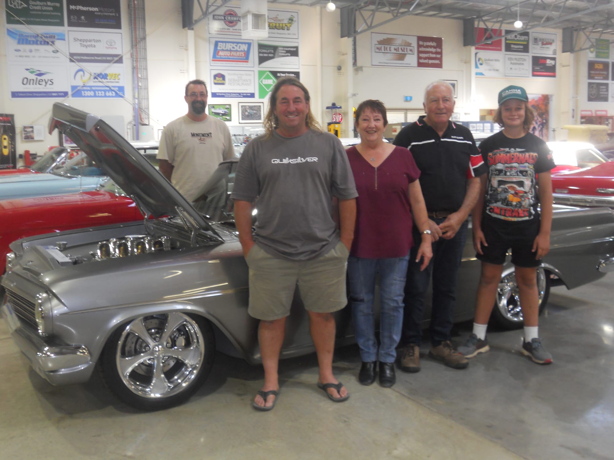 What a beauty ... Greg Maskell, Heath, Julie and Jack Madgwick and Ben Lee-Madgwick  with the Jack’s EH.