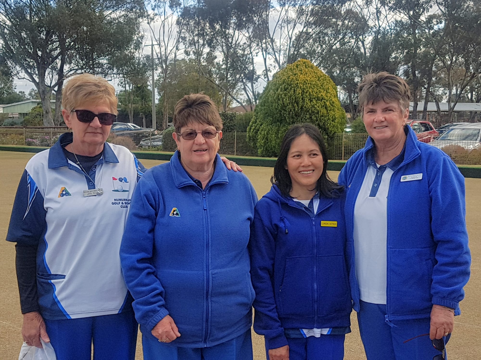 Four winners ... Jan Niven, Jenny Sutcliffe, Linda Isted and Yvonne Clark took out the Murray division state fours title on Sunday.