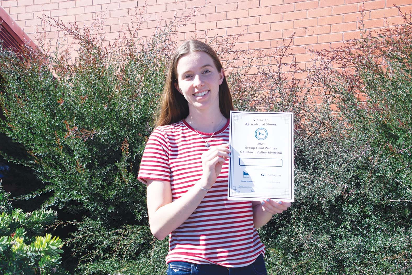 Regional ambassador... Sophie Hodge is proud to have been named Goulburn Valley Riverina Junior Show Ambassador. 
