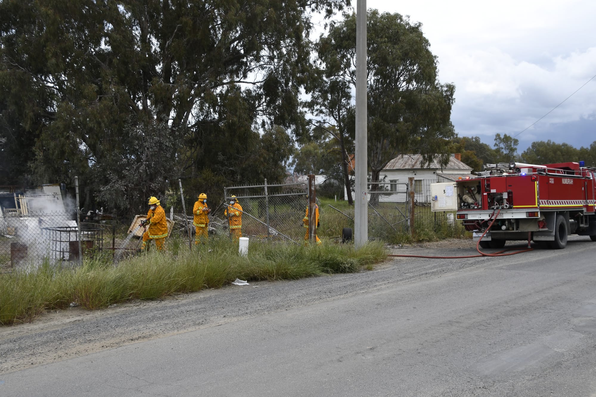 Numurkah and Wunghnu brigades were called to a rubbish fire immediately behind the roadhouse on Walshs Bridge Road.