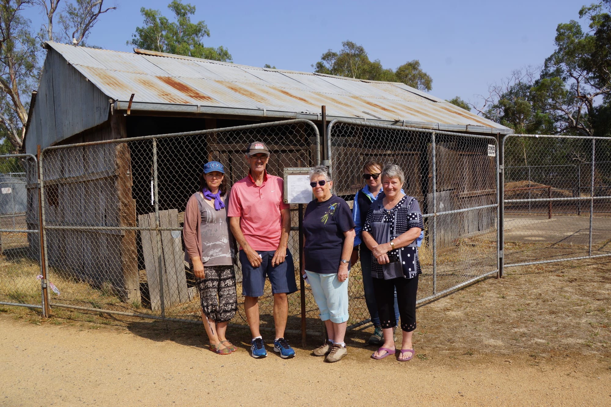 Save our stables ... Campaigners Tania Broadwood, Tom Cocks, Averil Kennedy, Kathleen Caldow and Rosemary Robins arrived early to stop the stables going the same way as the sheep pavilion. 