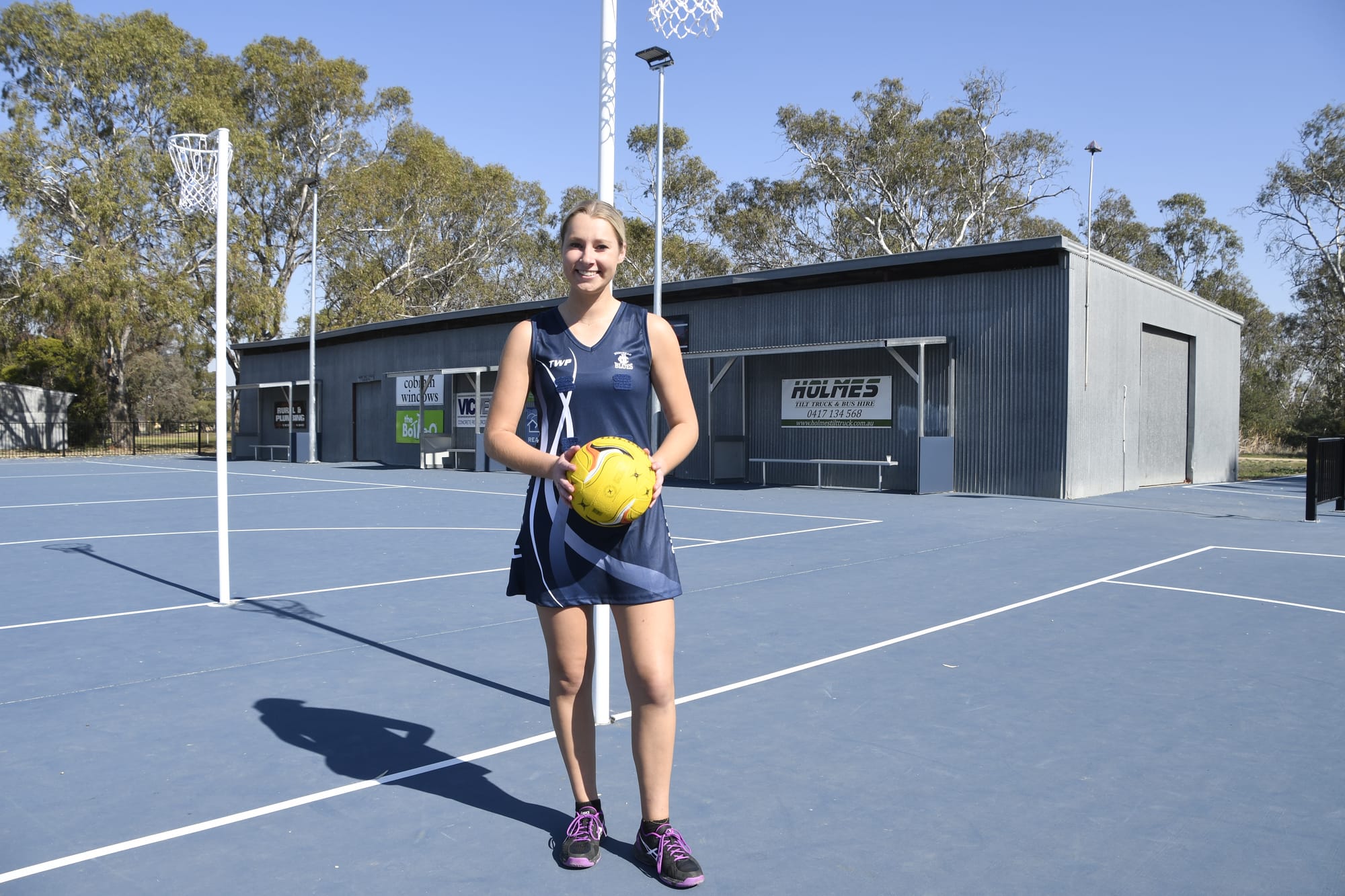 Slick new look ... Zoe Martin and her teammates looked good in their new netball uniforms at the weekend. 