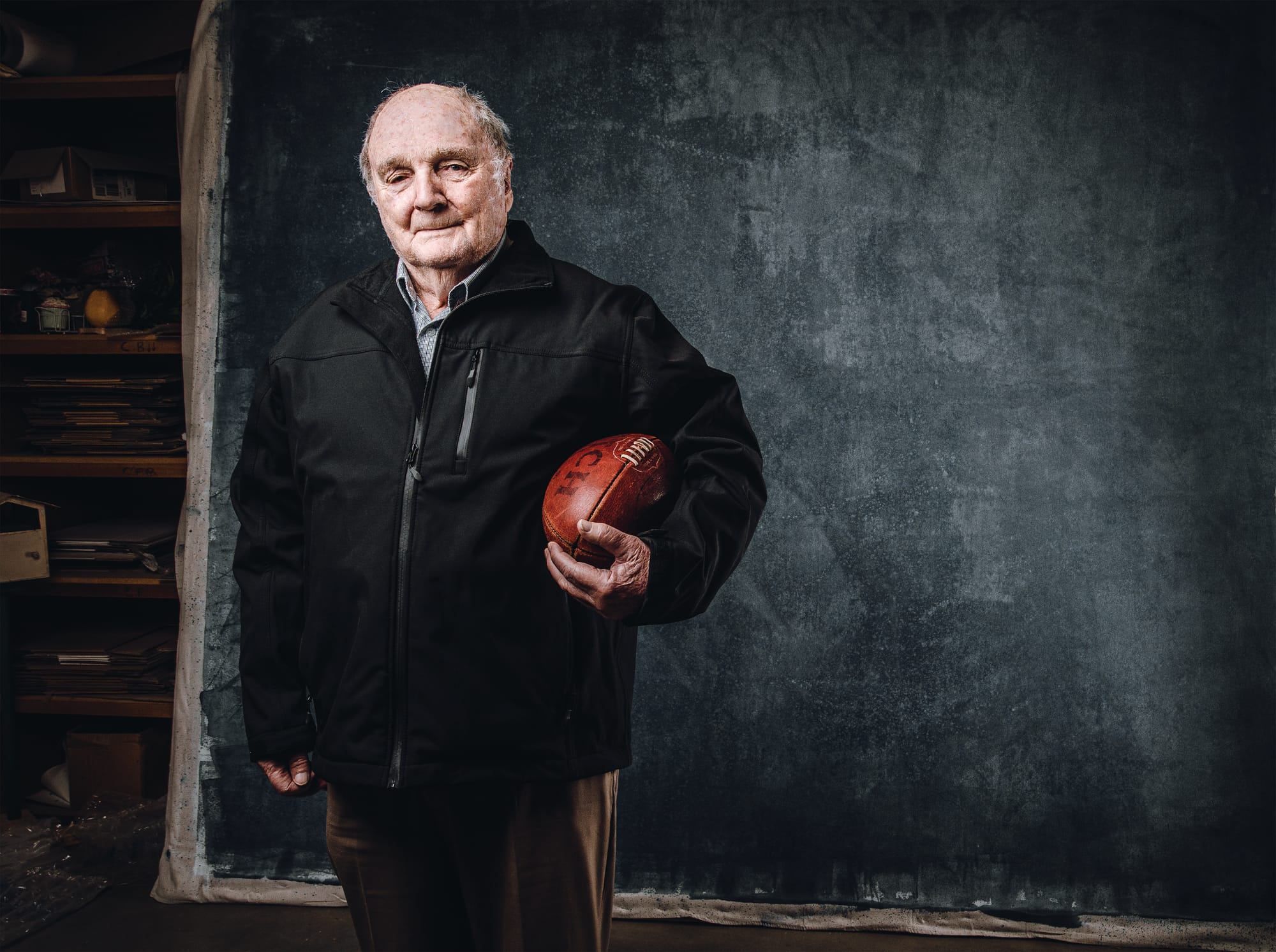 Strathy man through and through ... John Ryan could have had his pick of VFL clubs, but was  happy playing for Strathy in the Murray league. 