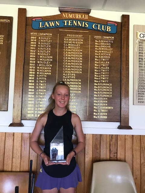 Maiden win ... Hannah O’Brien won the ladies’ club championship title for the first time. 