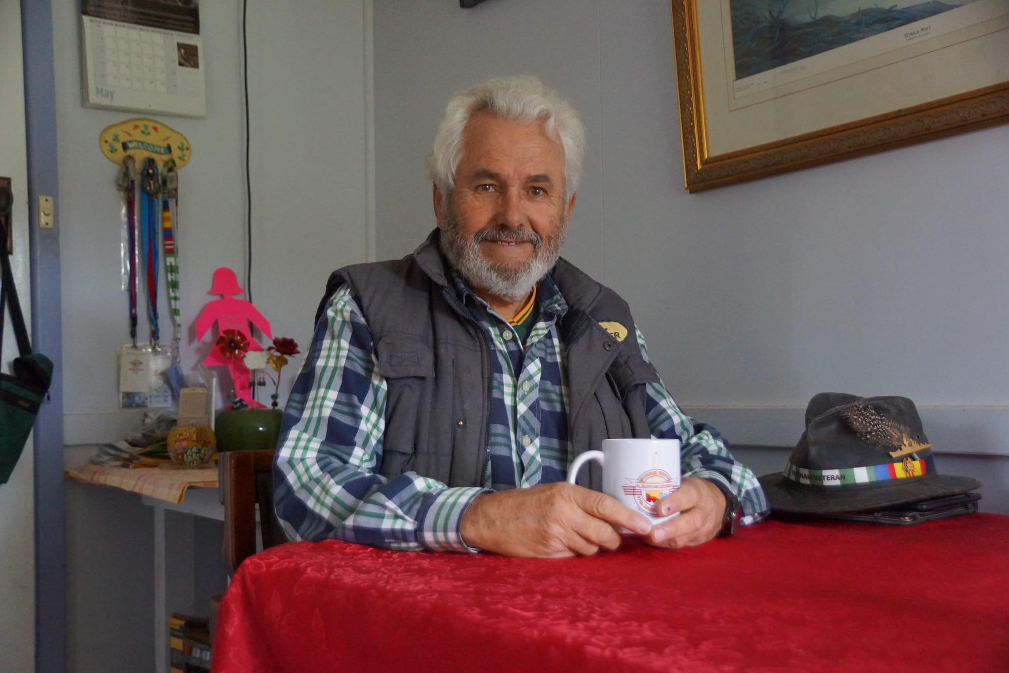 Loving the sea ... Jeff Stanyer sat down for a cuppa with Dom this week.