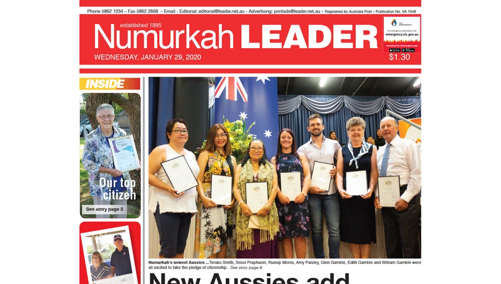 Numurkah Leader digital edition: January 29 2020 post image