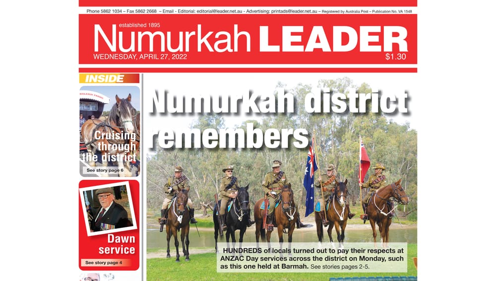 Numurkah Leader digital edition: April 27 2022 post image