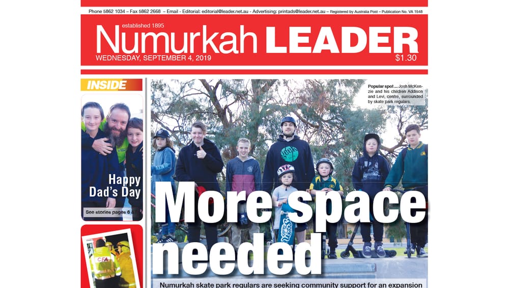 Numurkah Leader digital edition September 4 2019 post image