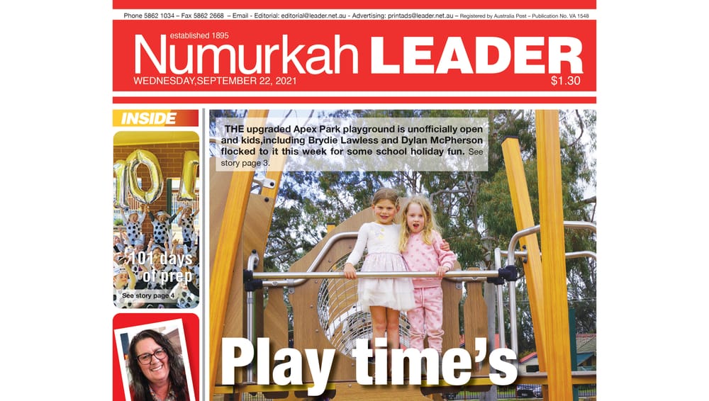 Numurkah Leader digital edition: September 22 2021 post image