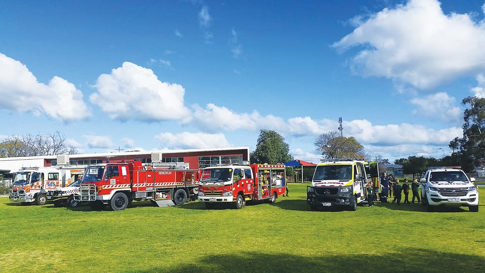 Emergency vehicles bring excitement to the students at Numurkah Primary School post image