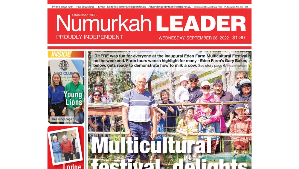 Numurkah Leader digital edition: September 28 2022 post image