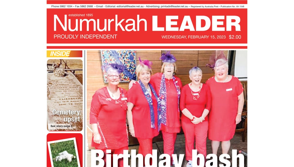 Numurkah Leader digital edition: February 15 2023 post image