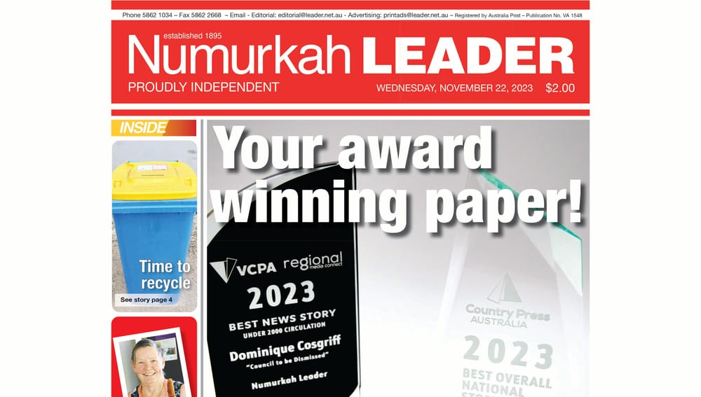 Numurkah Leader digital edition: November 22 2023 post image