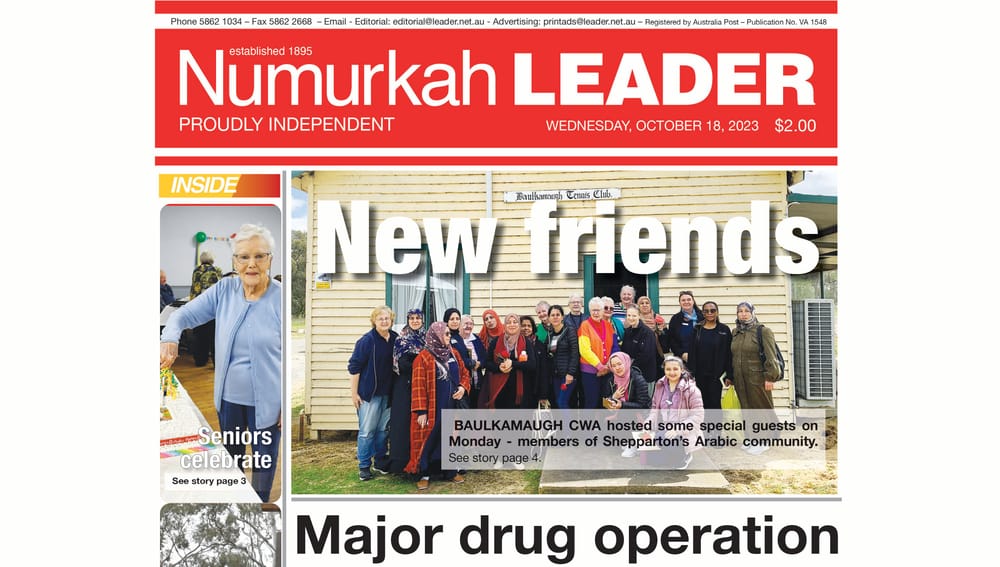 Numurkah Leader digital edition: October 18 2023 post image