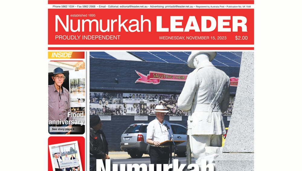 Numurkah Leader digital edition: November 15 2023 post image
