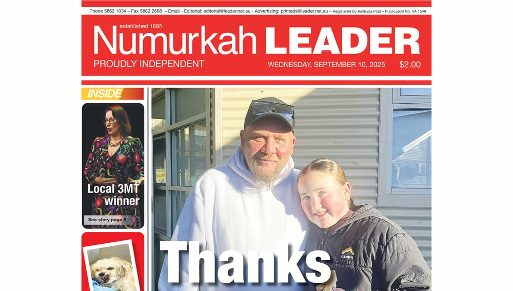 Numurkah Leader Digital Edition September 10 2025 post image