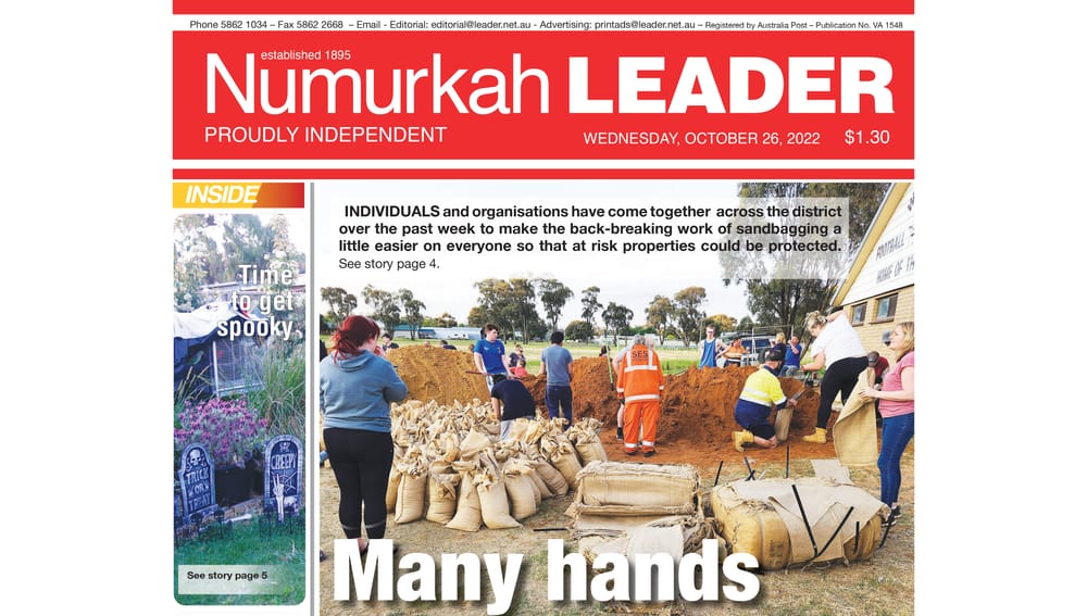 Numurkah Leader digital edition: October 26 2022 post image