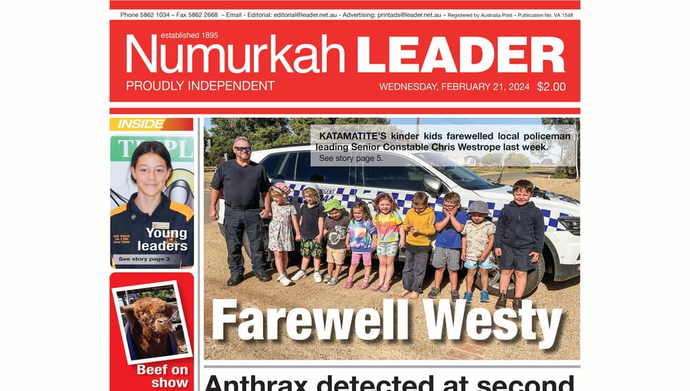Numurkah Leader digital edition: February 21 2024 post image