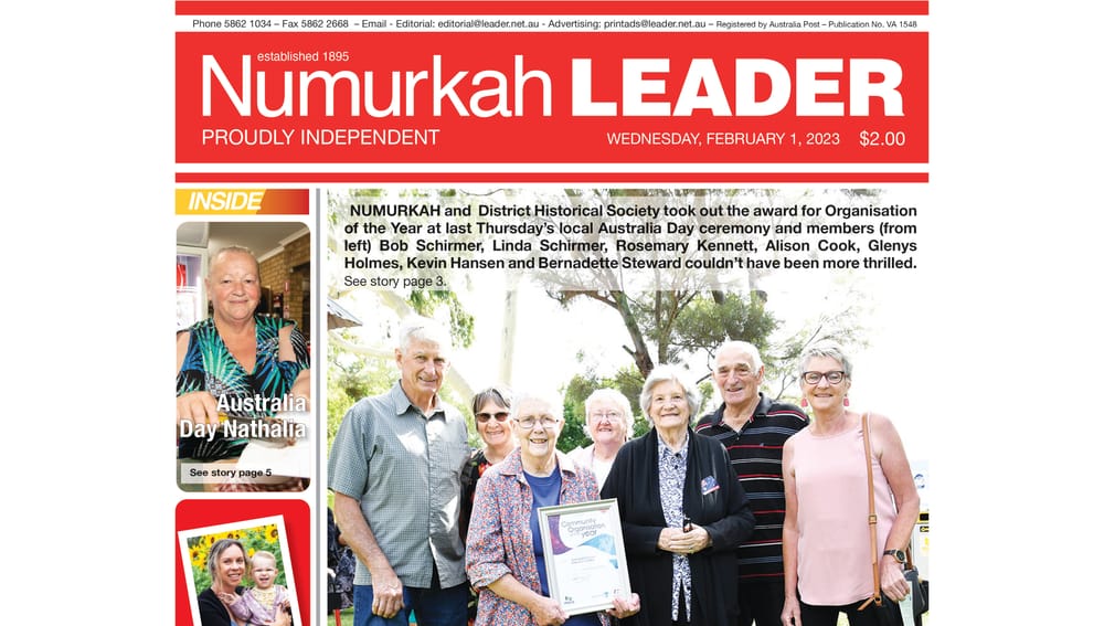 Numurkah Leader digital edition: February 1 2023 post image