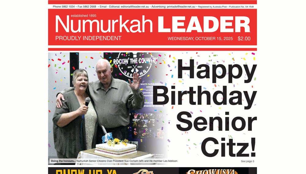Numurkah Leader Digital Edition October 15 2025 post image