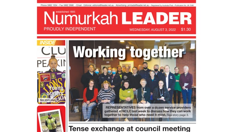 Numurkah Leader digital edition: August 3 2022 post image