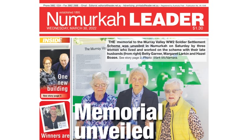 Numurkah Leader digital edition: March 30 2022 post image