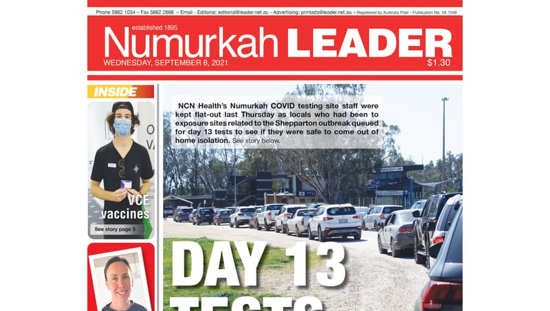 Numurkah Leader digital edition: September 8 2021 post image