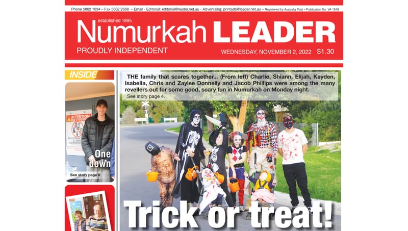 Numurkah Leader digital edition: November 2 2022 post image