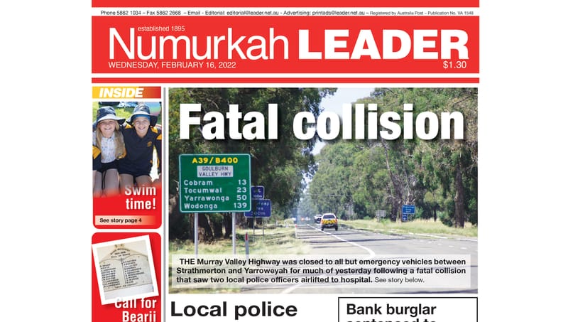 Numurkah Leader digital edition: February 16 2022 post image
